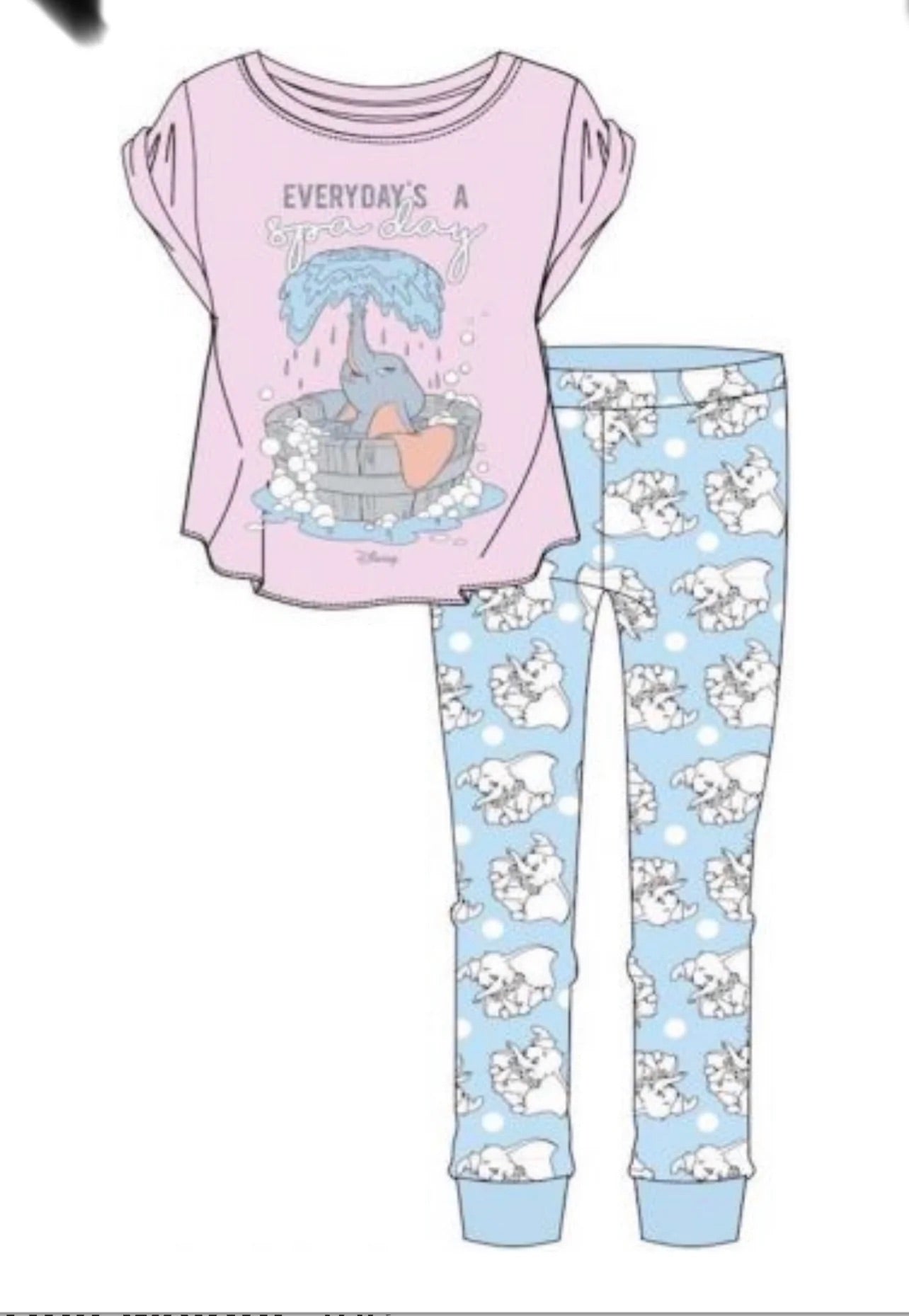 Ladies Disney Dumbo pj set