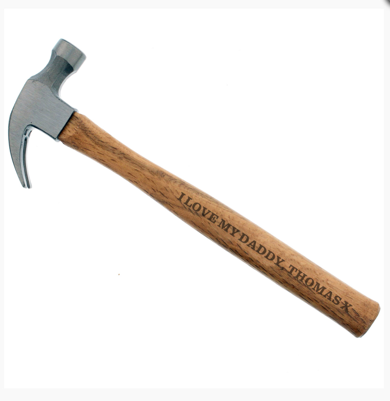 Personalised Bold Text Hammer