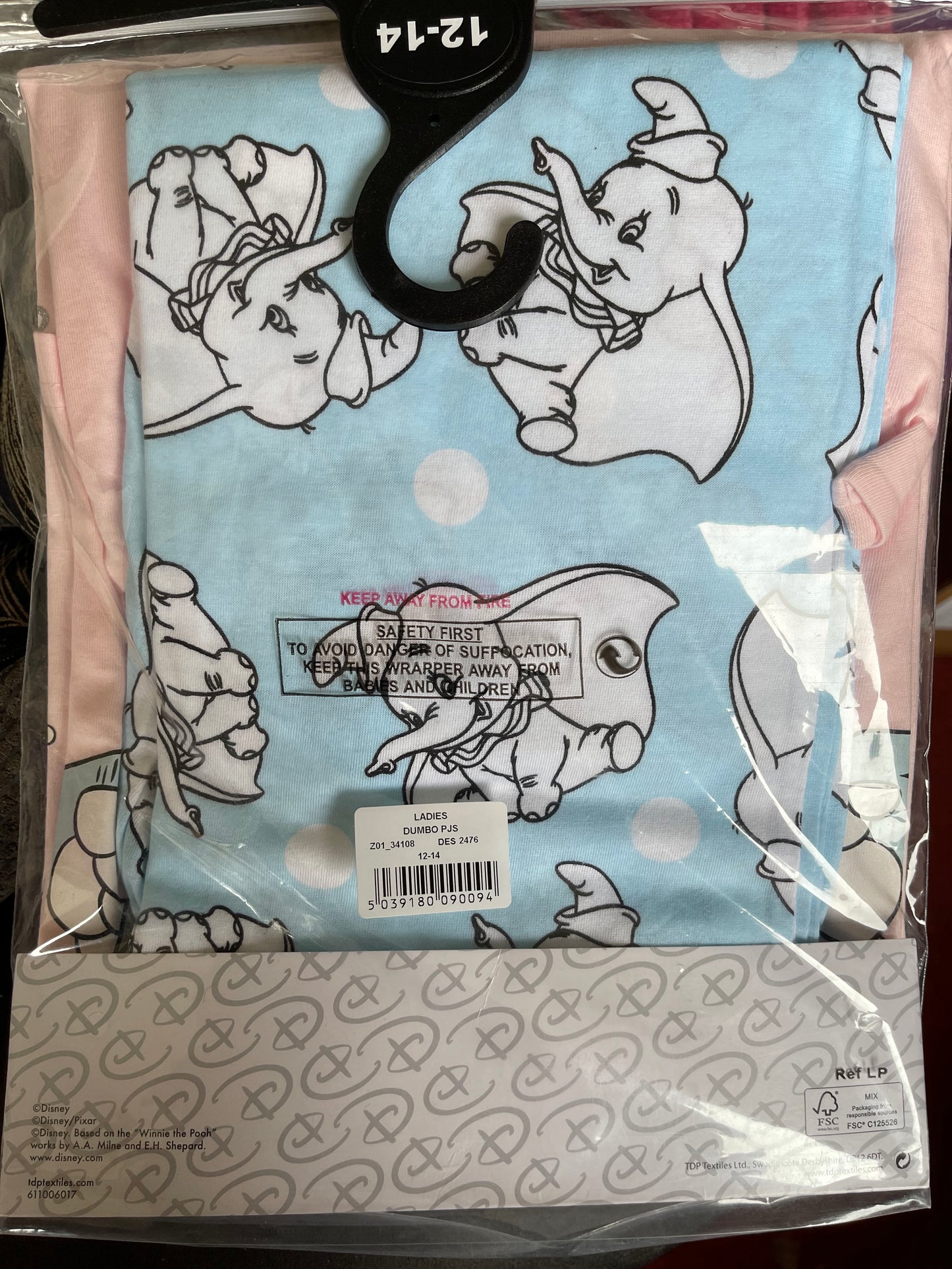 Ladies Disney Dumbo pj set