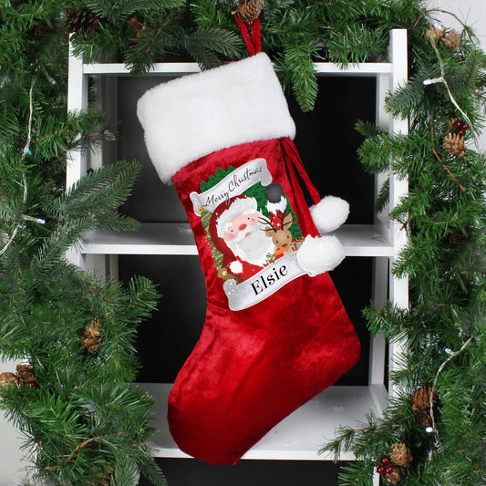 Personalised Red Santa stocking