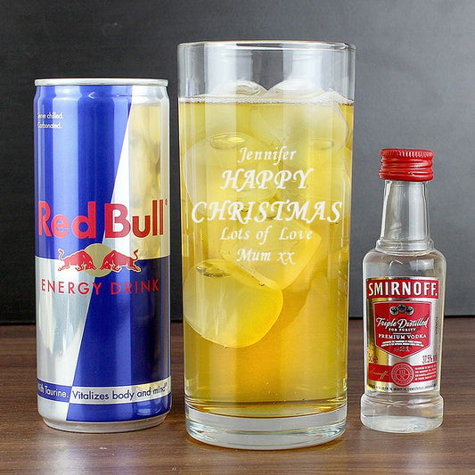 Personalised Vodka and Red Bull Gift Set