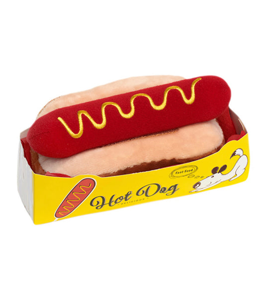 Hotdog Plush & Squeaky Dog Toy