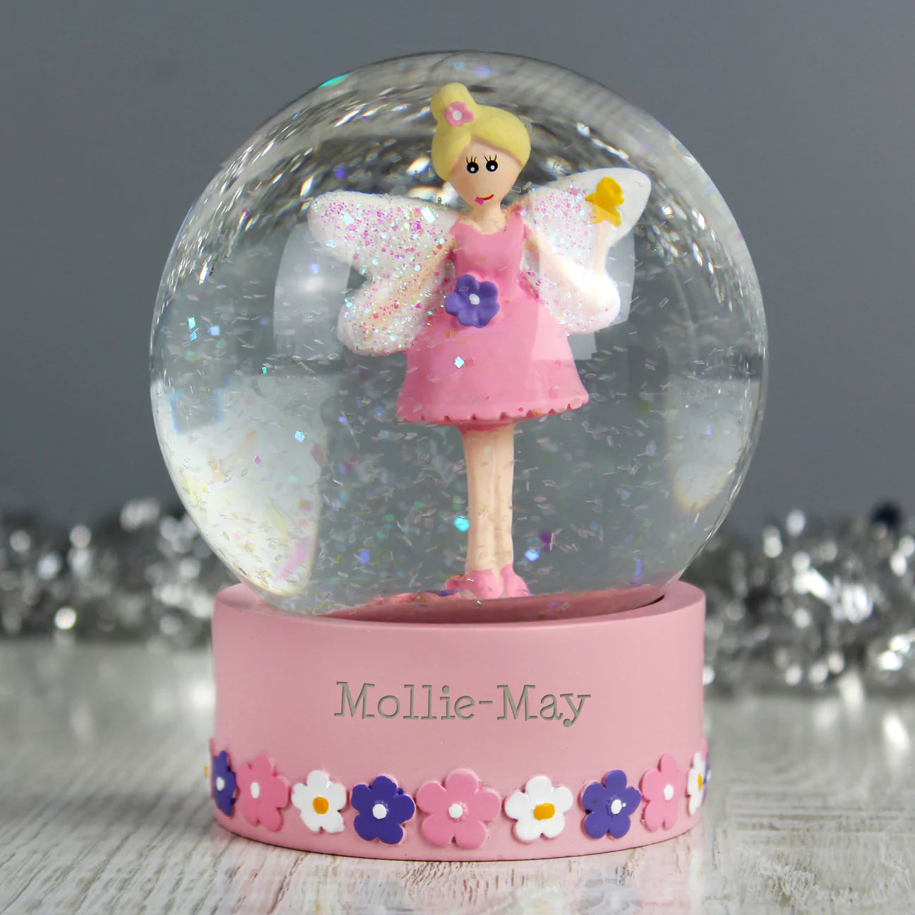 Personalised Fairy - Any Name - Glitter Snow Globe