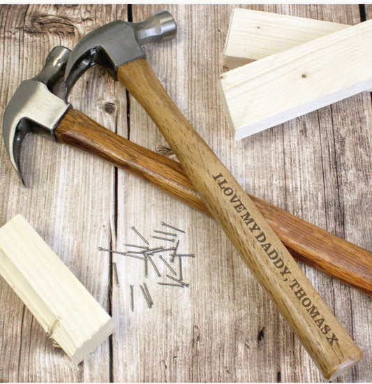 Personalised Bold Text Hammer