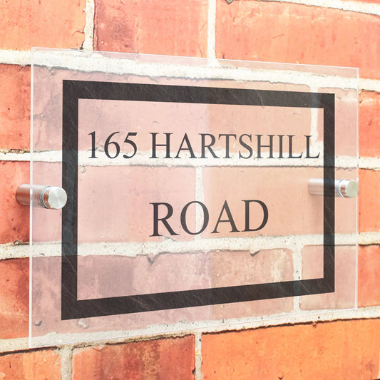 Personalised Slate Effect Acrylic House Sign